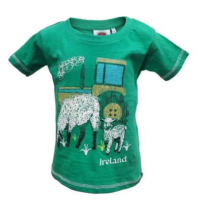 Sheep & Lamb Kids T-shirt in Green