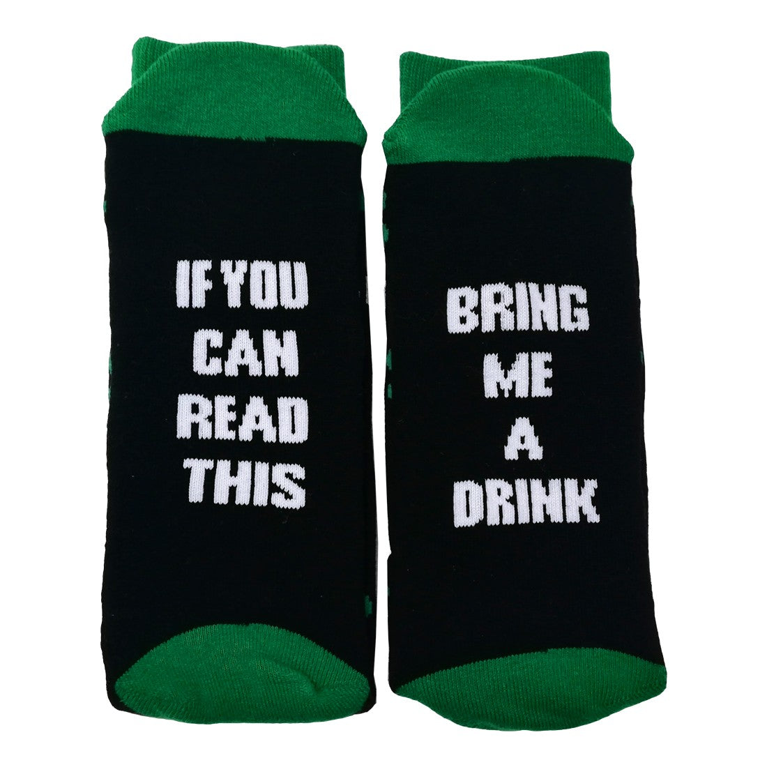 Sláinte Bring Me a Drink Socks in Black & Green