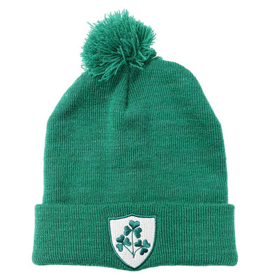 Three Shamrocks Adult Knit Hat in Emerald