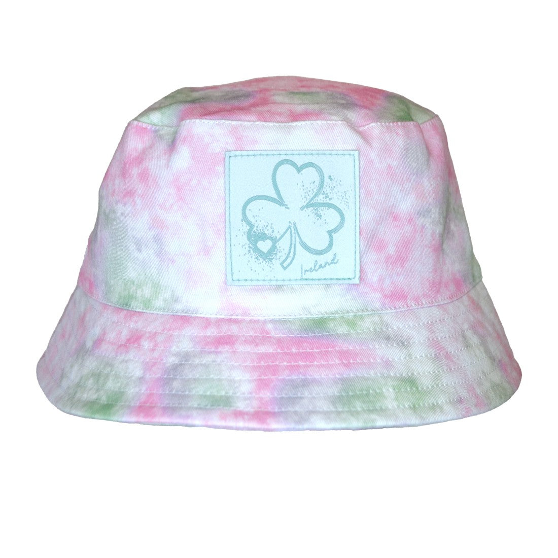 Tie Dye Kids Bucket Hat in Green & Pink