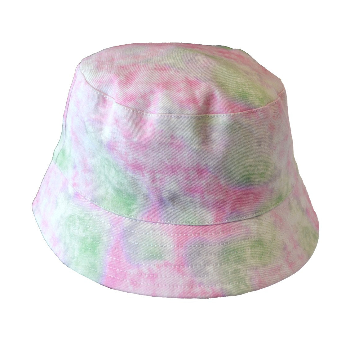 Tie Dye Kids Bucket Hat in Green & Pink