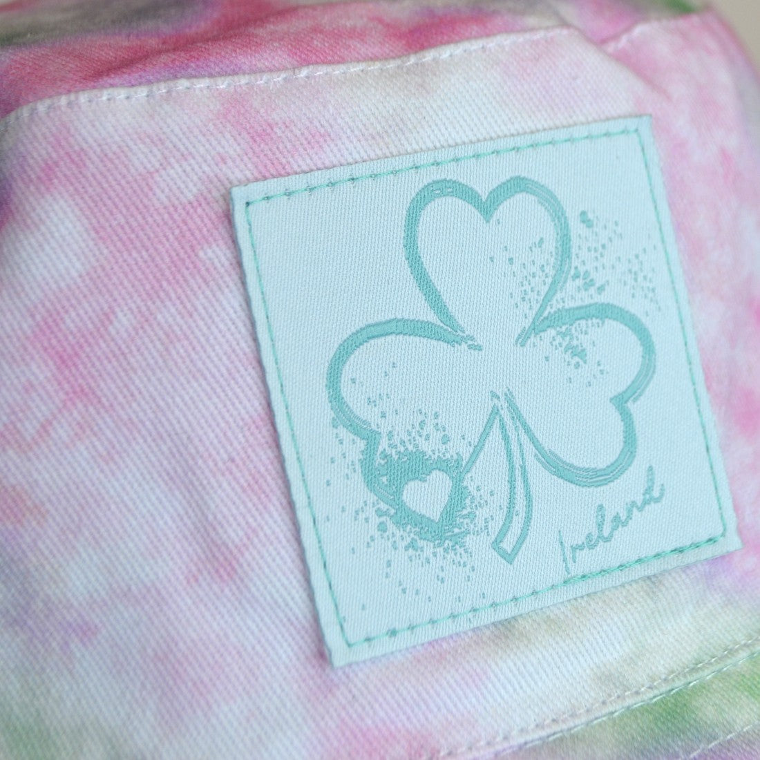 Tie Dye Kids Bucket Hat in Green & Pink
