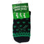 Traditional Craft Black/ Overall Green Shamrock Ladies Ankle Socks