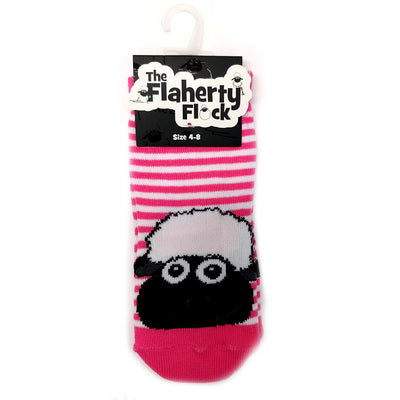 Traditional Craft Pink/ White Stripe Sheep Kids Socks