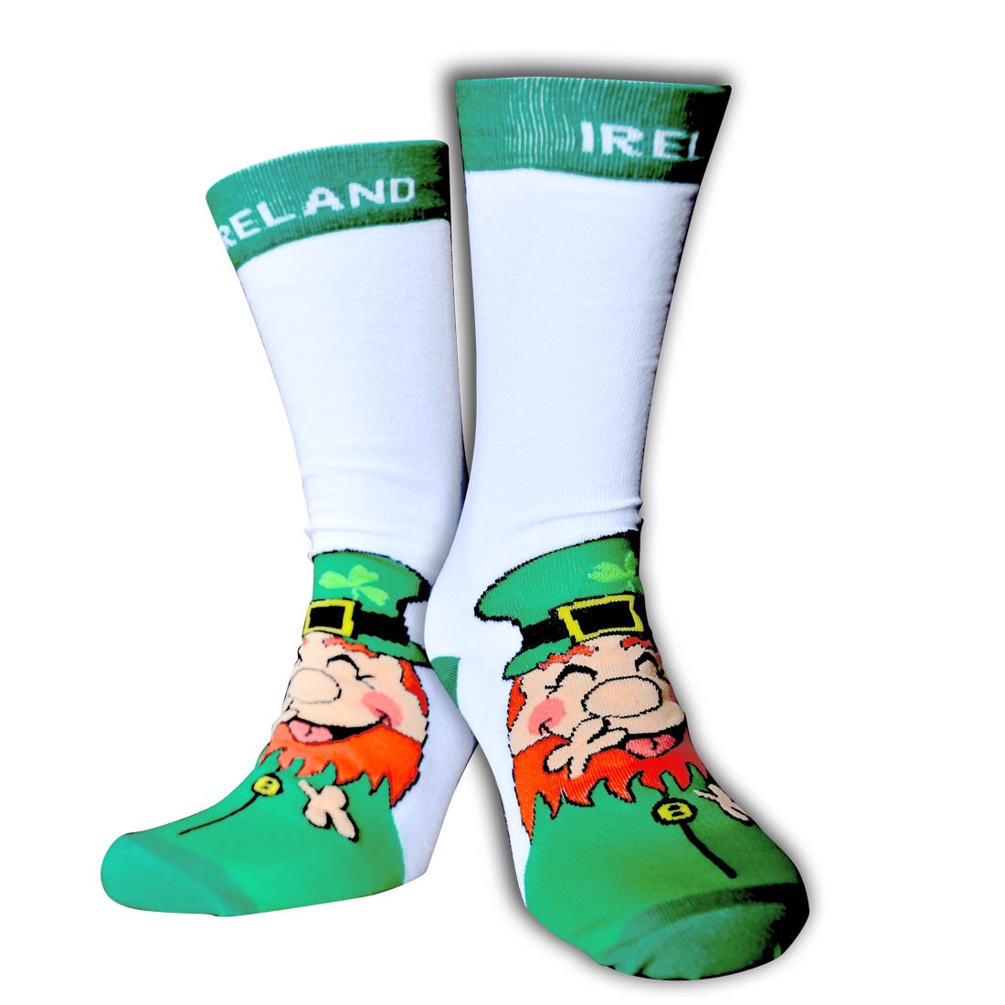 Traditional Craft White Laughing Leprechaun Sock
