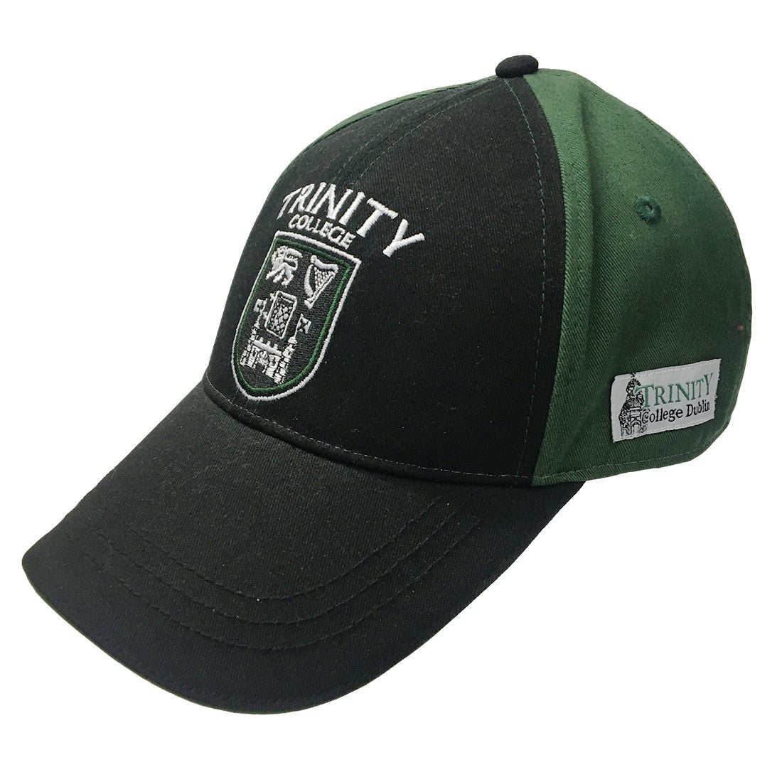 Trinity College Dublin Black/ Bottle Green Crest Baseball Cap