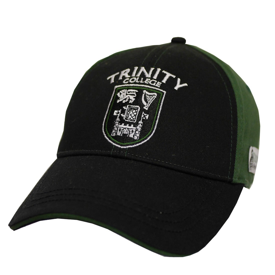 Trinity College Dublin Black/ Bottle Green Crest Baseball Cap
