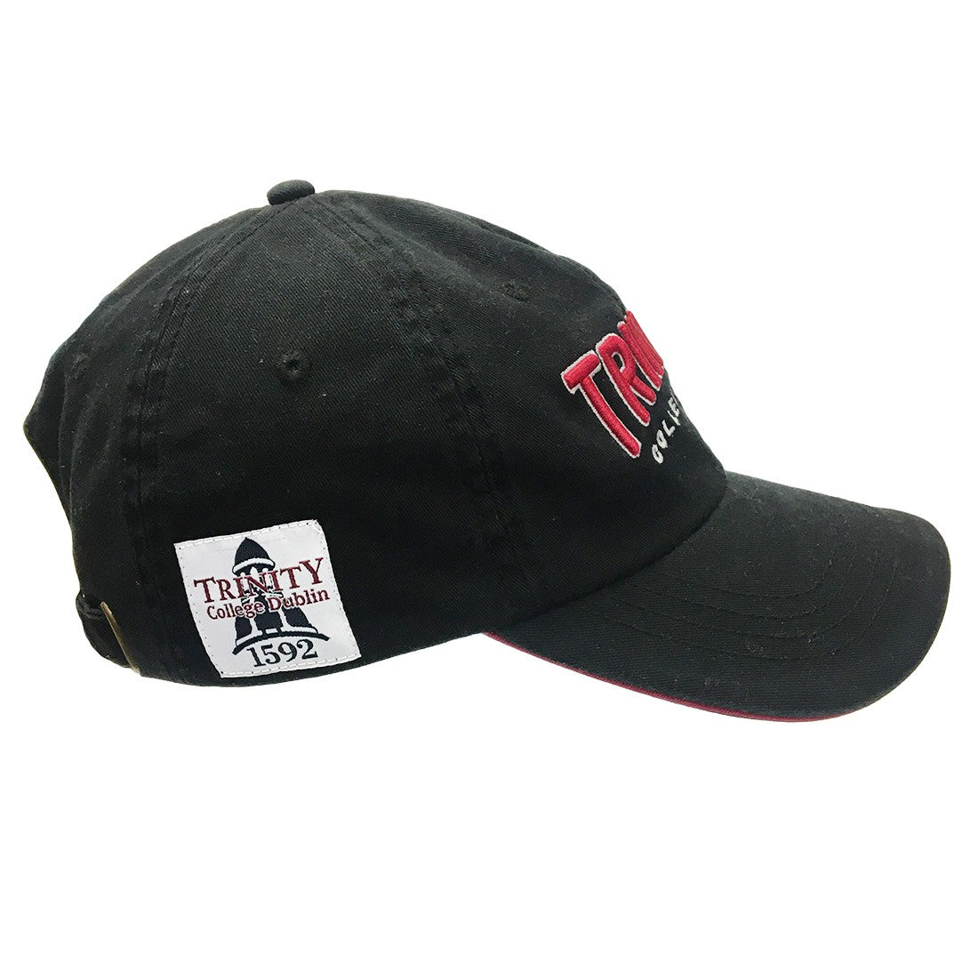 Trinity College Dublin Black/ Red Washed Baseball Cap