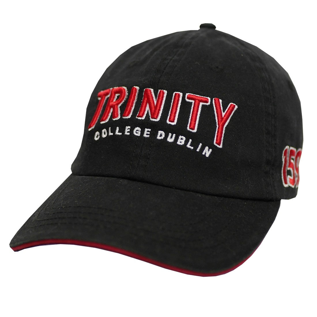 Trinity College Dublin Black/ Red Washed Baseball Cap