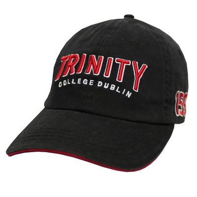 Trinity College Dublin Black/ Red Washed Baseball Cap
