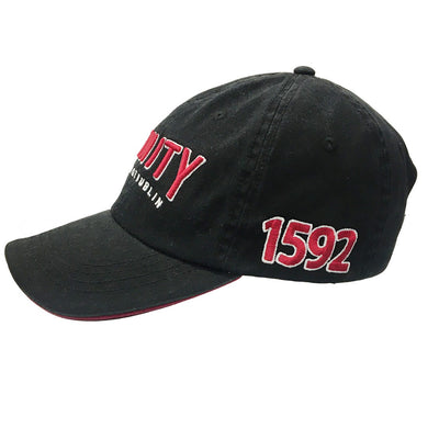 Trinity College Dublin Black/ Red Washed Baseball Cap