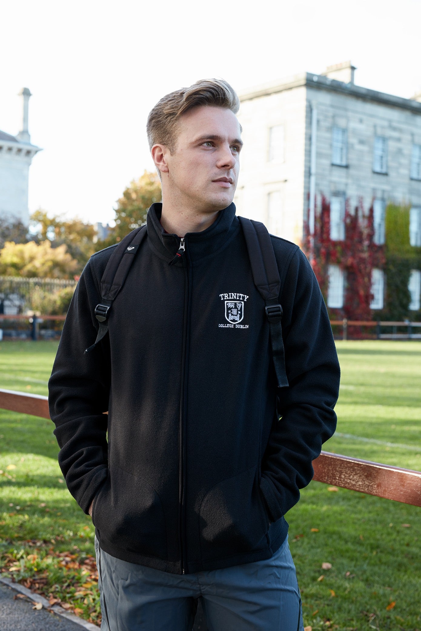 Trinity College Dublin Black Sport Fleece Jacket