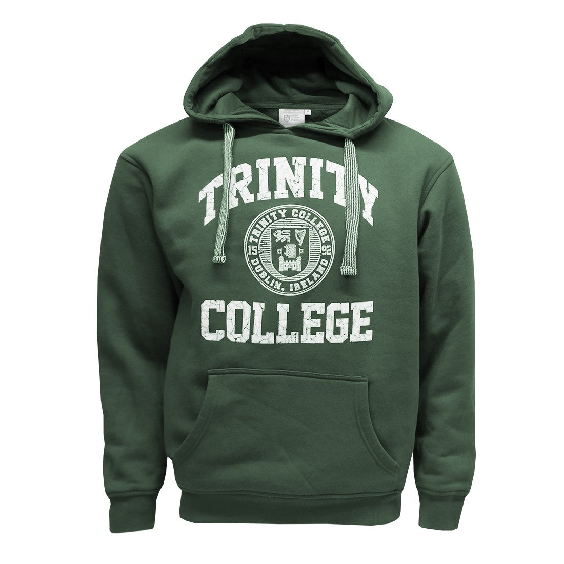 Trinity College Dublin Bottle Green/ White Crest Hoodie