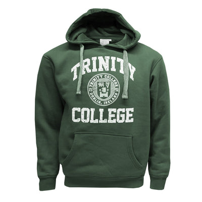 Trinity College Dublin Bottle Green/ White Crest Hoodie