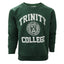 Trinity College Dublin Bottle Green/ White Crest Sweatshirt