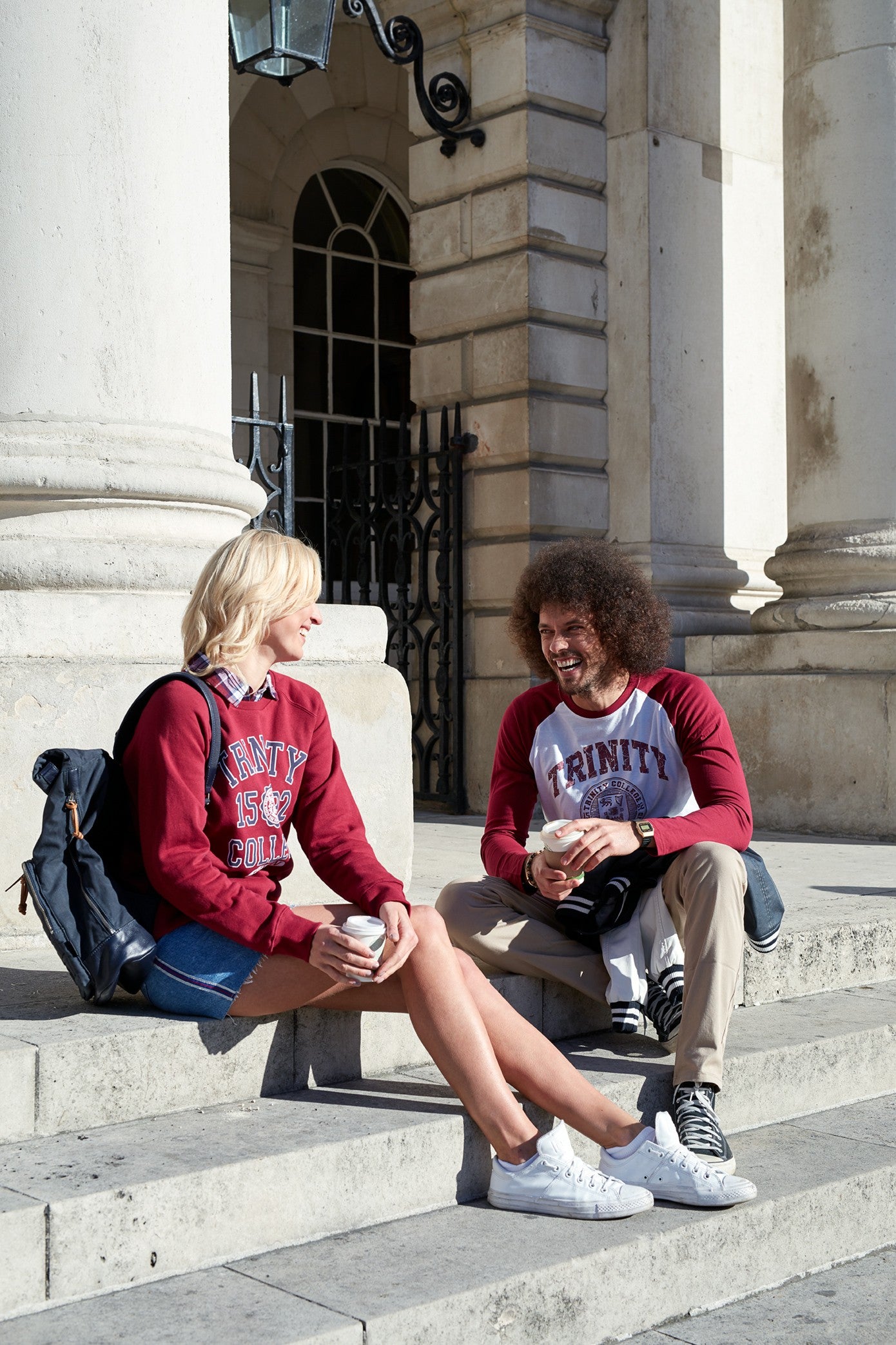 Trinity College Dublin Burgundy/ Navy 1592 Sweatshirt