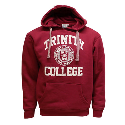 Trinity College Dublin Burgundy/ White Crest Hoodie