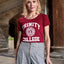 Trinity College Dublin Burgundy/ White Crest Ladies T-shirt