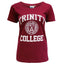 Trinity College Dublin Burgundy/ White Crest Ladies T-shirt