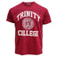 Trinity College Dublin Burgundy/ White Crest T-shirt