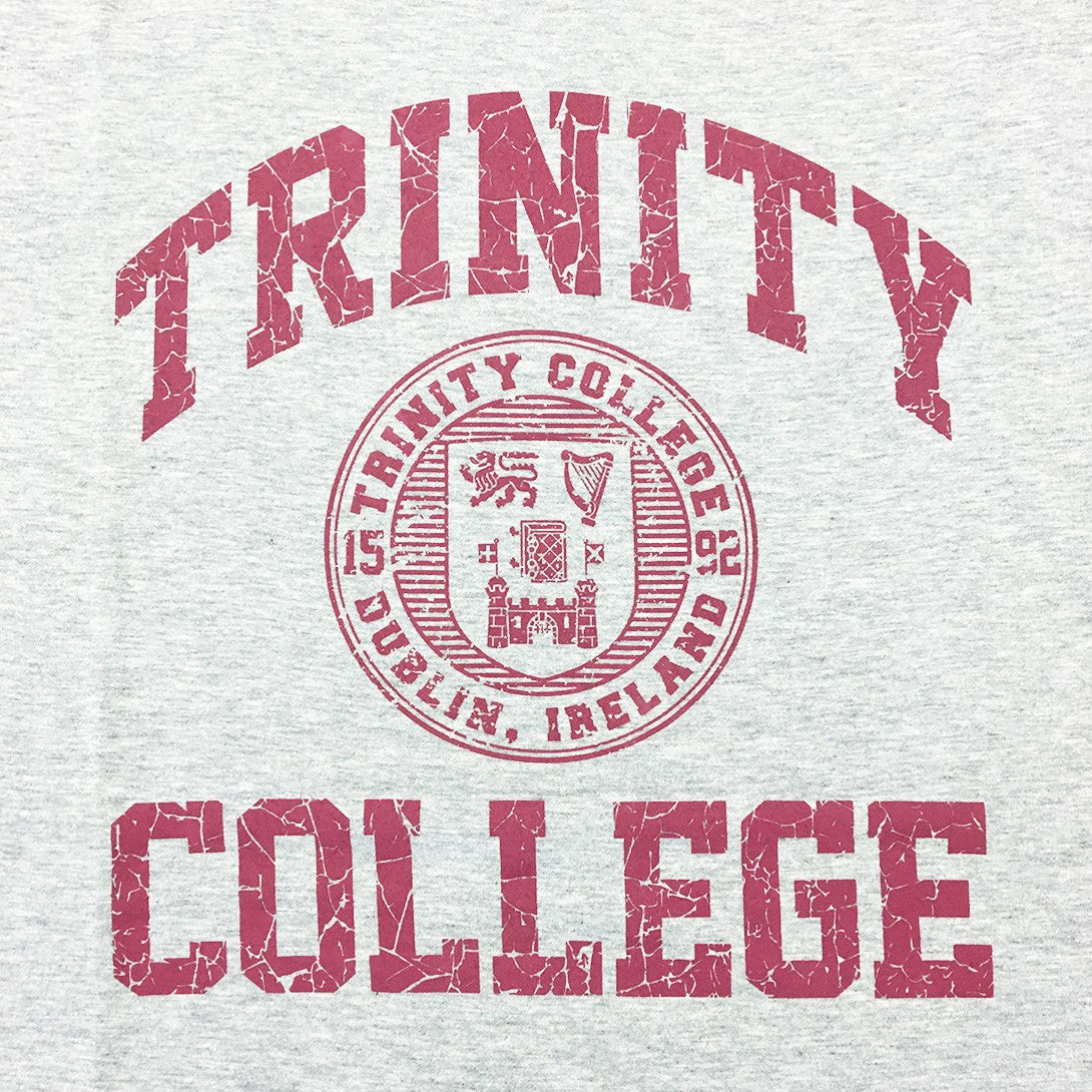 Trinity College Dublin Grey marl/ Burgundy Crest T-shirt