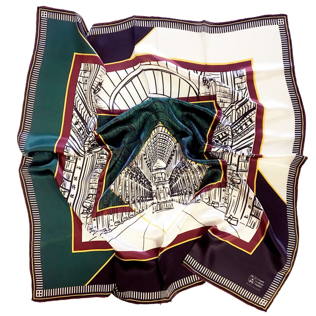 Trinity College Dublin Long Room Architect Silk Scarf