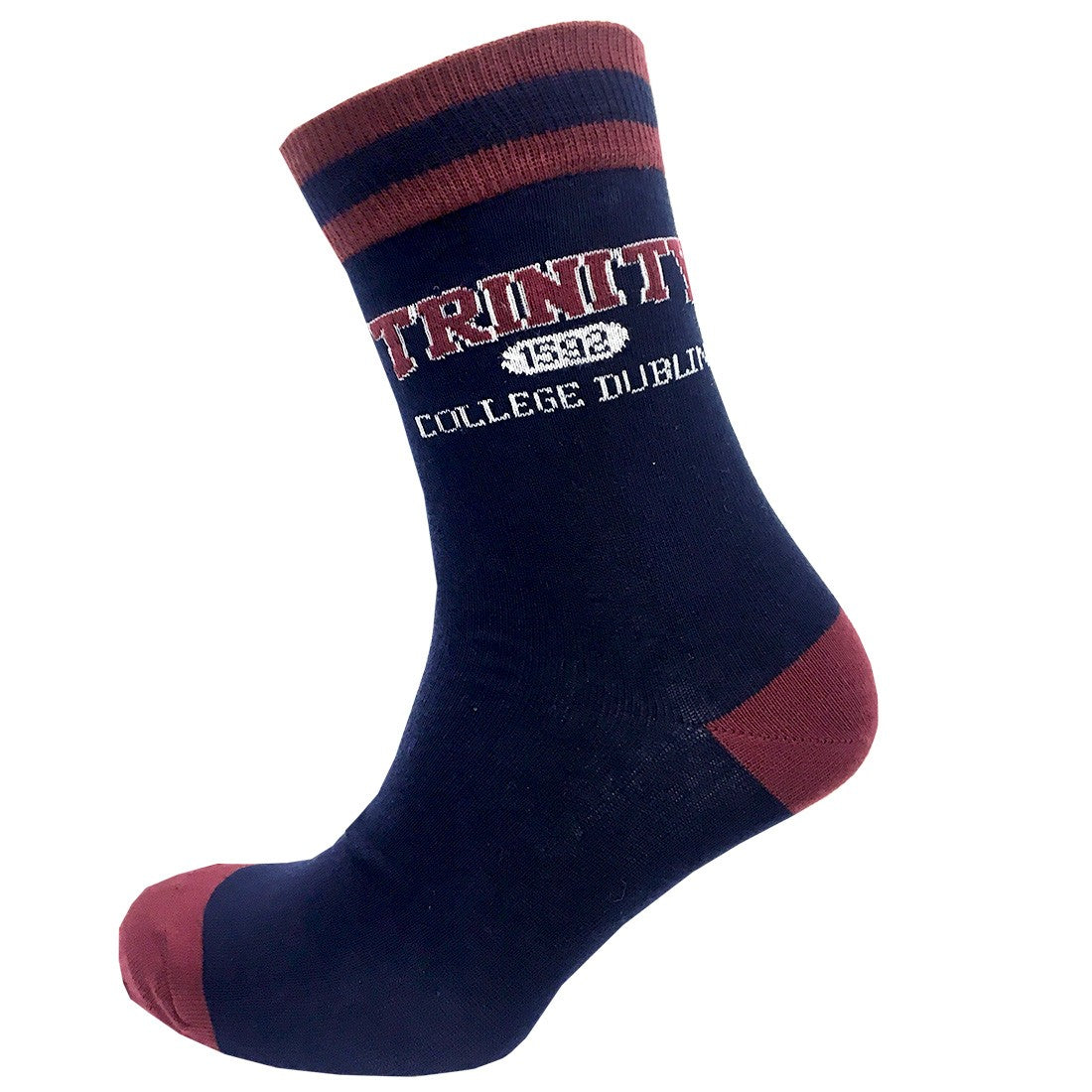 Trinity College Dublin Navy/ Burgundy Sock