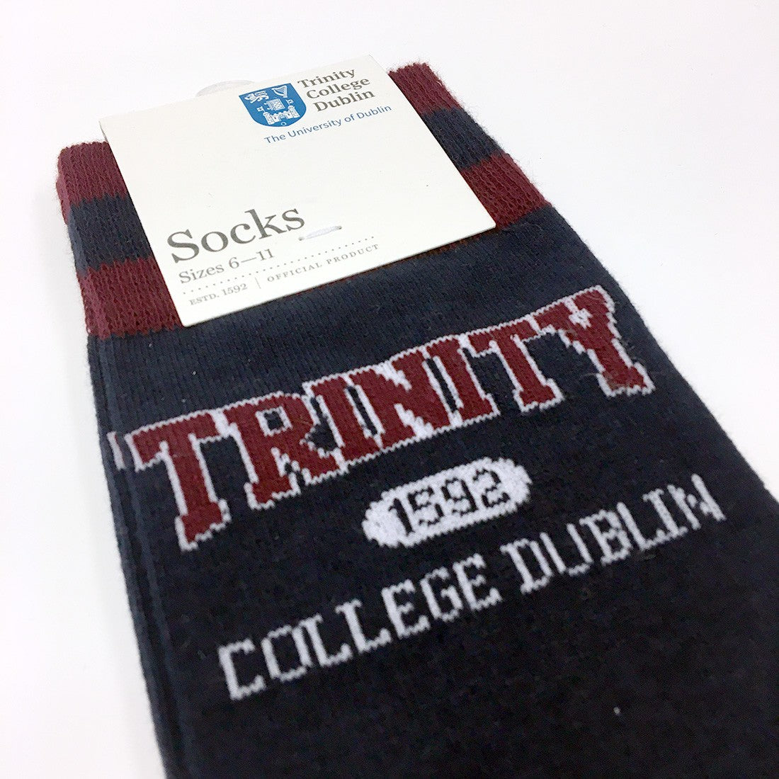 Trinity College Dublin Navy/ Burgundy Sock