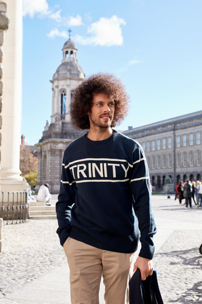 Trinity College Dublin Navy/ Natural Knitted Jumper