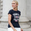 Trinity College Dublin Navy/ Pink 1592 Ladies T-shirt