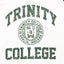 Trinity College Dublin White/ Bottle Green Crest Long Sleeve T-shirt