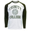 Trinity College Dublin White/ Bottle Green Crest Long Sleeve T-shirt