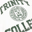Trinity College Dublin White/ Bottle Green Crest Long Sleeve T-shirt