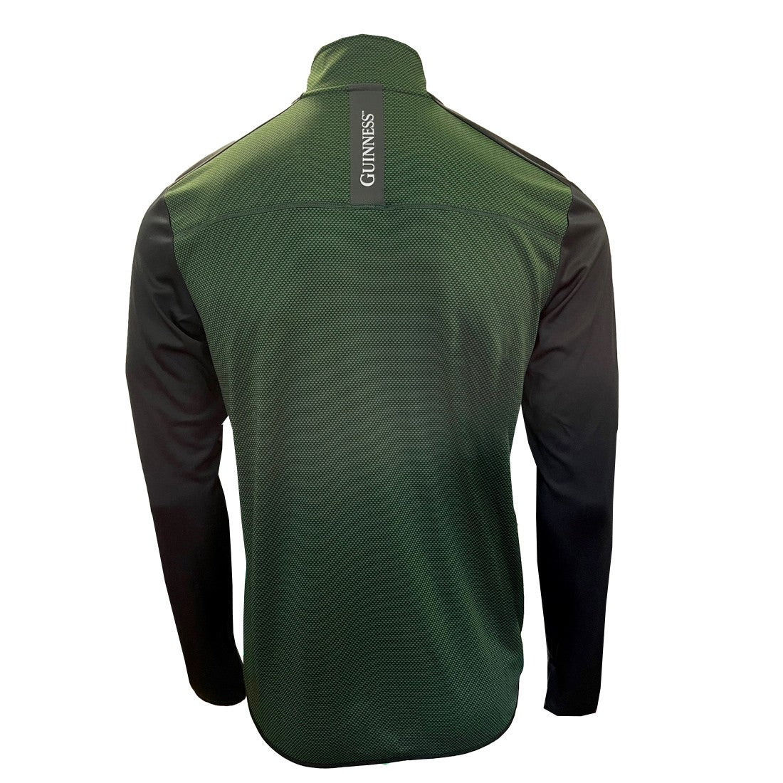 uinness 1/4 Zip Performance Top in Black & Bottle Green