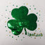 Ladies White 2 Way Sequin Shamrock V-neck T-shirt