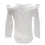 Kids White 2 Way Sequin Shamrock Long Sleeve T-shirt