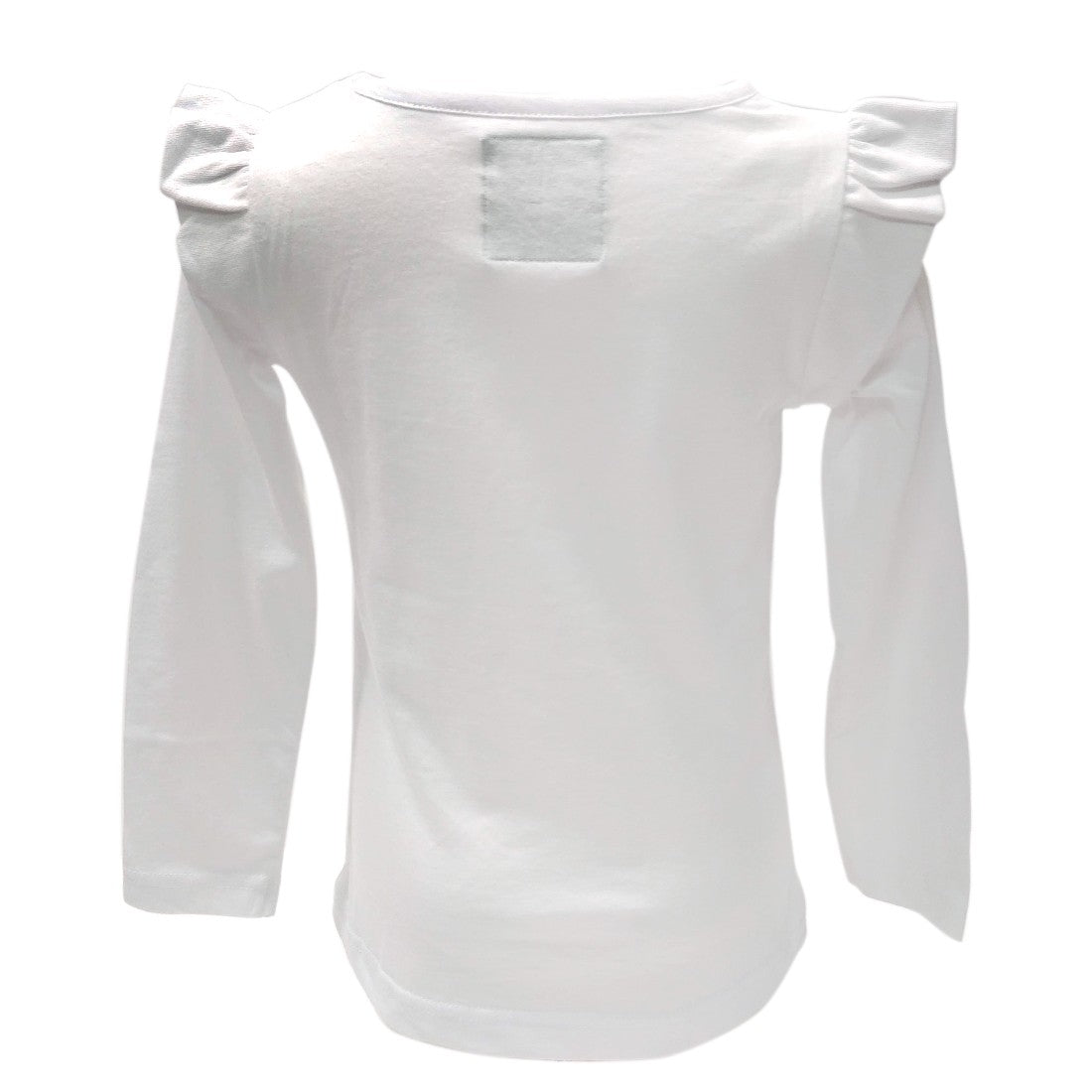 Kids White 2 Way Sequin Shamrock Long Sleeve T-shirt