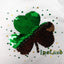 Kids White 2 Way Sequin Shamrock Long Sleeve T-shirt
