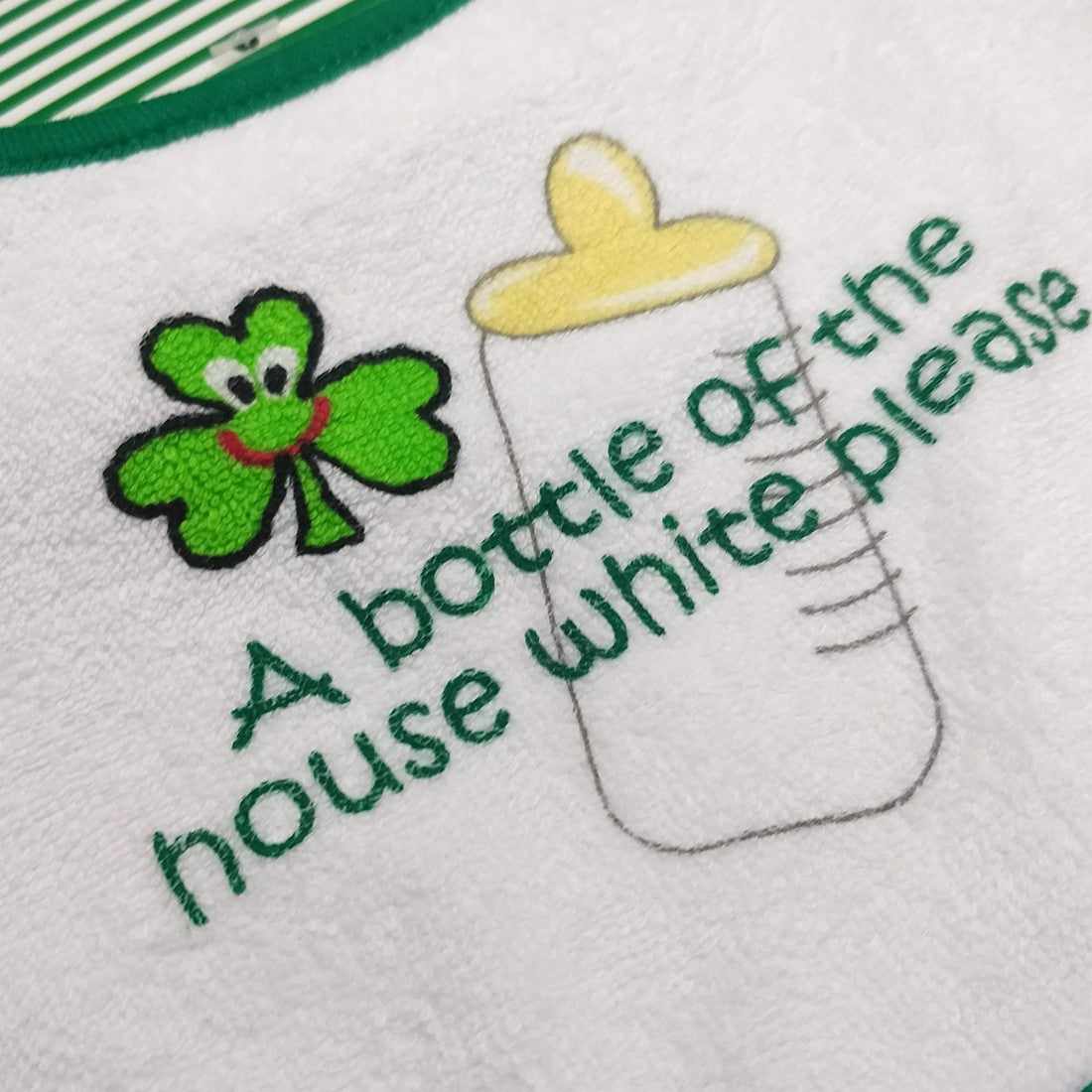 White Bottle Of House White Bib