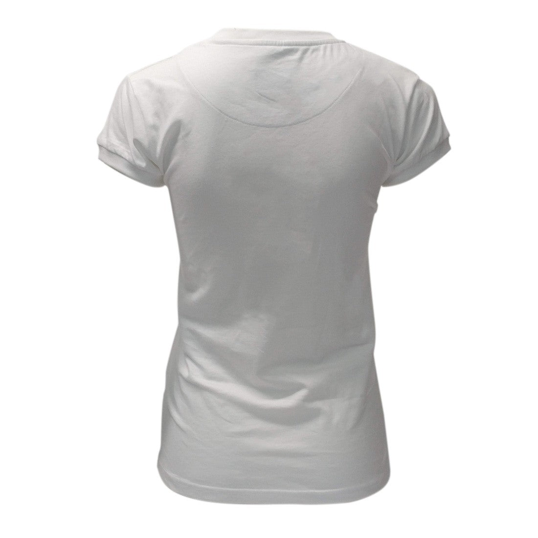 Ladies White Coloured Celtic Knot V-neck T-shirt