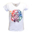 Ladies White Coloured Celtic Knot V-neck T-shirt