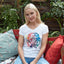 Ladies White Coloured Celtic Knot V-neck T-shirt