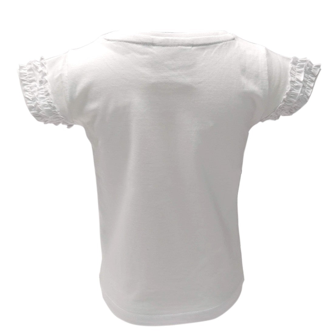 Kids White Coloured Celtic Knot Frilly T-shirt