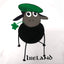White/ Emerald Green Sheep Ireland Raglan Kids T-shirt