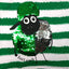 White/ Emerald Green Stripe 2 Way Sequin Sheep Kids Dress