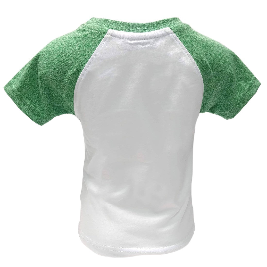 White/ Green Grindle Irish Eyes Raglan Kids T-shirt