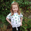 Kids White Ireland Shamrock Sequin Knot T-shirt