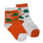 White/ Orange Irish Odd Kids Socks