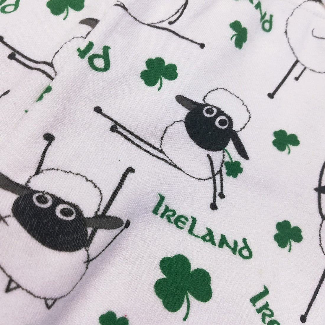 White Overall Print Sheep Baby leggings