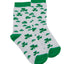 White Overall Shamrock Kids Socks